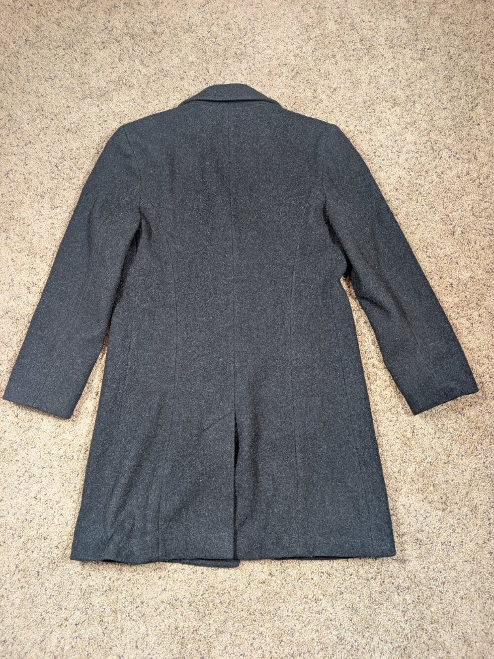 Donnybrook 100% Wool Charcoal Gray Long Tailored Coat Size 6 - Picture 2 of 6